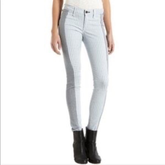 Rag & Bone for Barney’s Dobby Stripe Skinny Jeans Size 24 - Picture 1 of 12